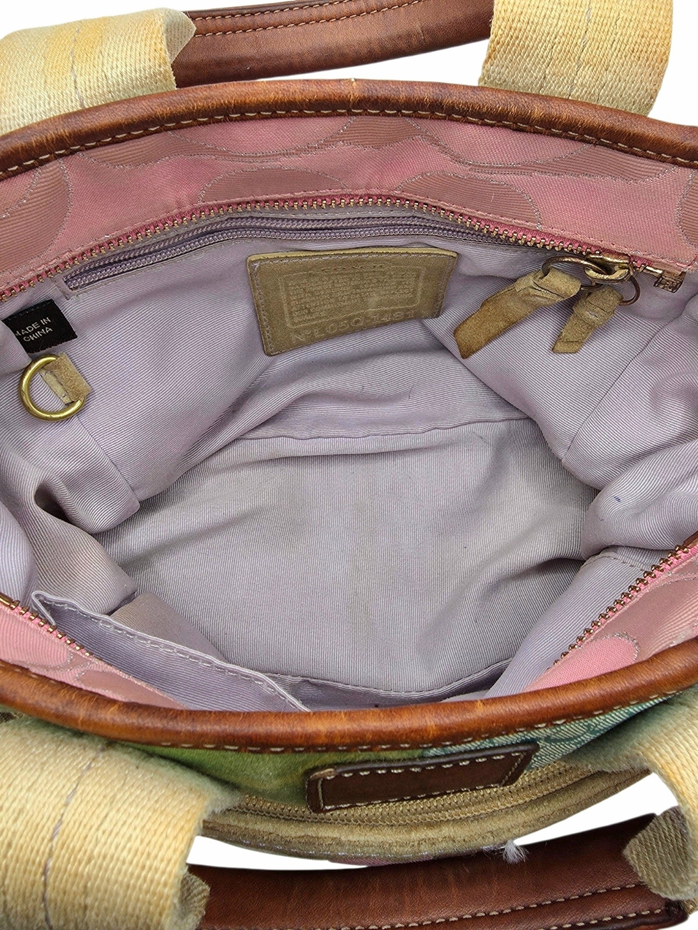 Y2K Coach Patchwork Hampton Mini Tote Bag in Spring Pastel Multicolor - Picture 8 of 10